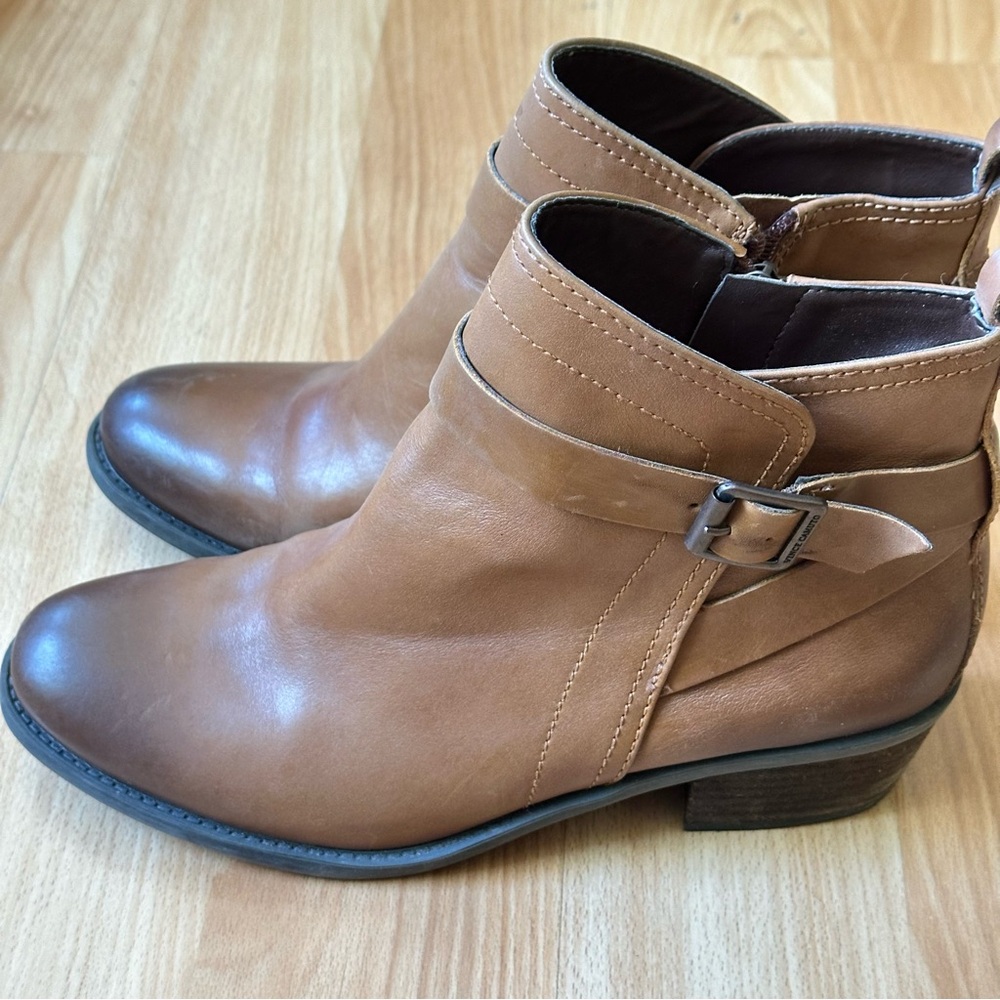 Vince Camuto Brown Ankle Boots with Zipper Closure - Picture 9 of 12